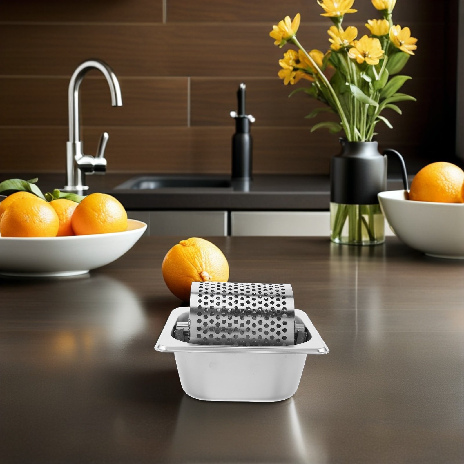 Kitchen Roller Baking - ลูกกลิ้งทาเนย สแตนเลส เครื่องมือครัวเชิงพาณิชย์ สำหรับปิ้งย่างบาร์บีคิว เบอร์เกอร์ อบขนมปังปิ้ง