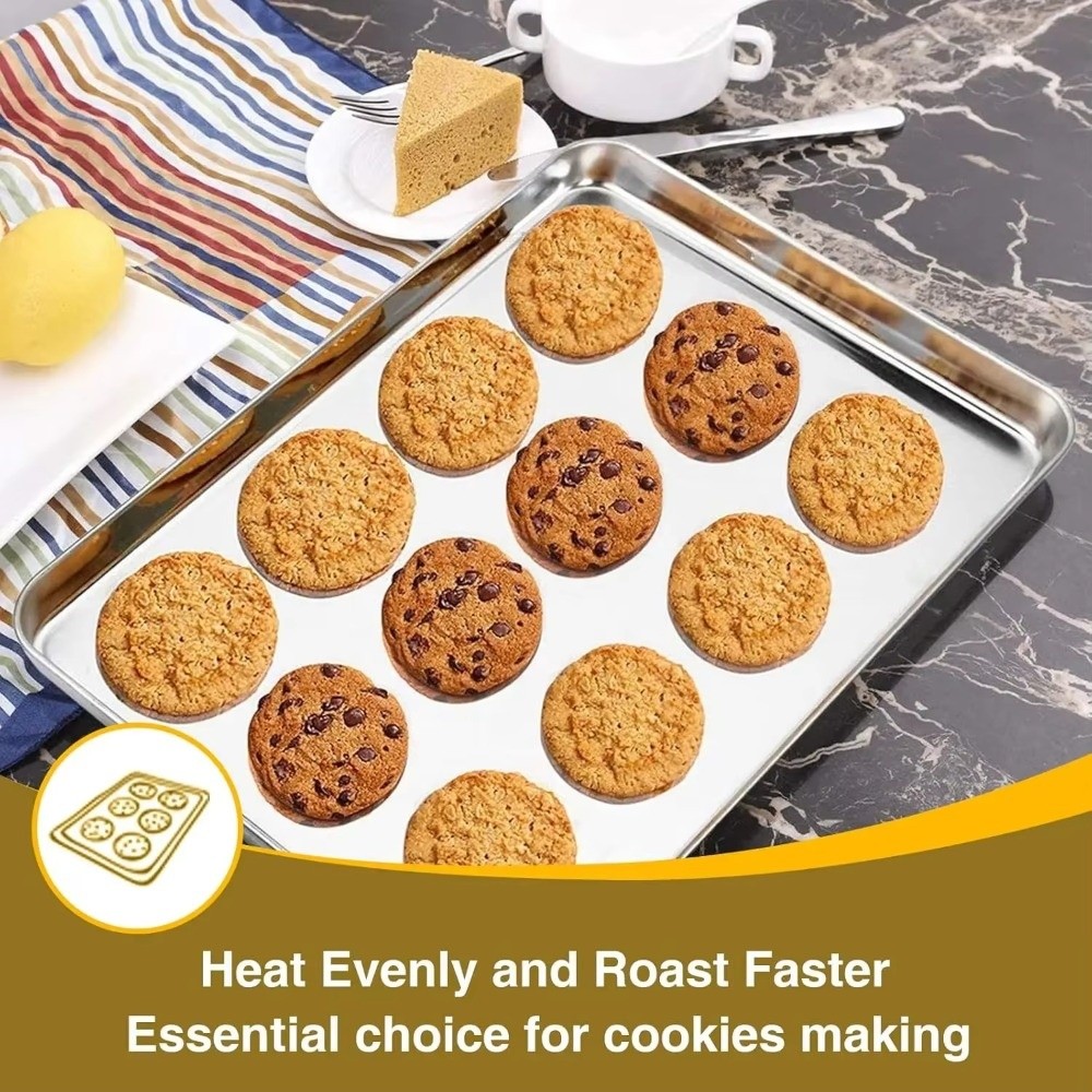 ถาดอบสแตนเลส 304 ใหม่ พร้อมตะแ - Kitchen Baking Rack บทวิจารณ์และราคา