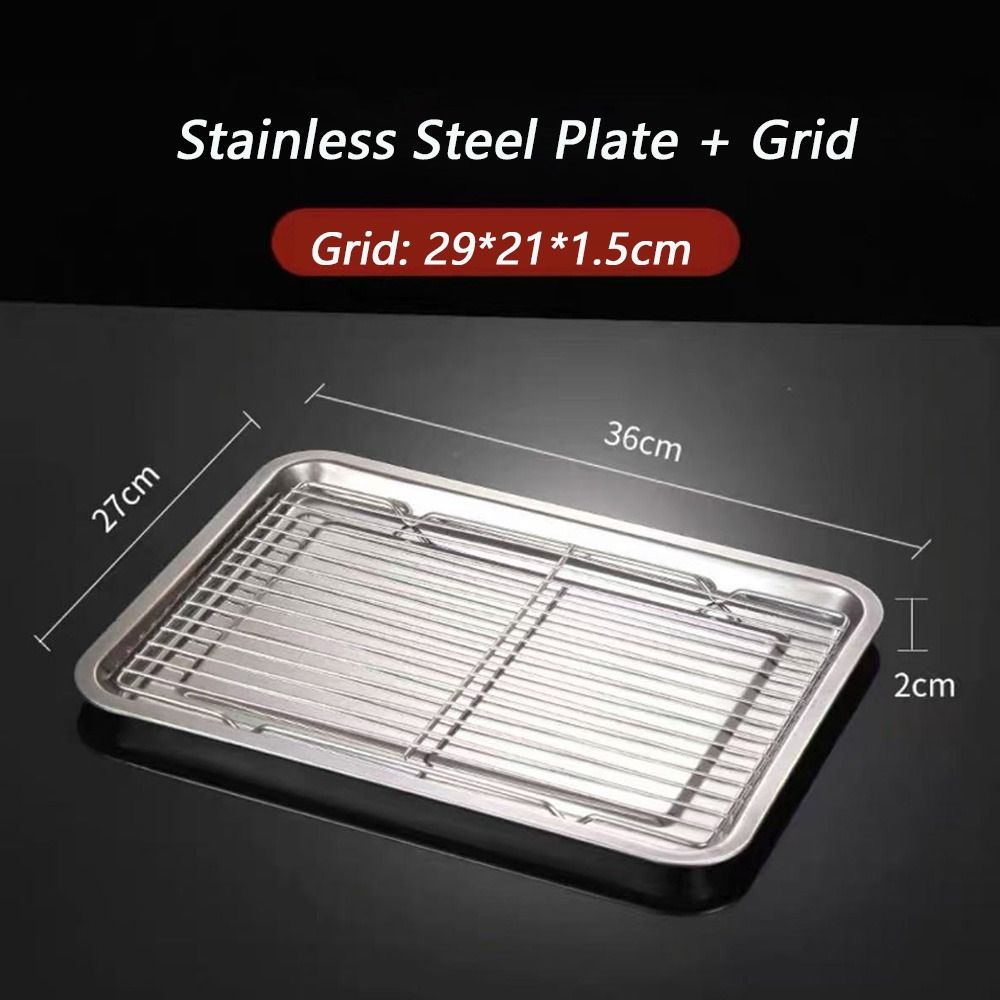 ถาดอบสแตนเลส 304 ใหม่ พร้อมตะแ - Kitchen Baking Rack บทวิจารณ์และราคา