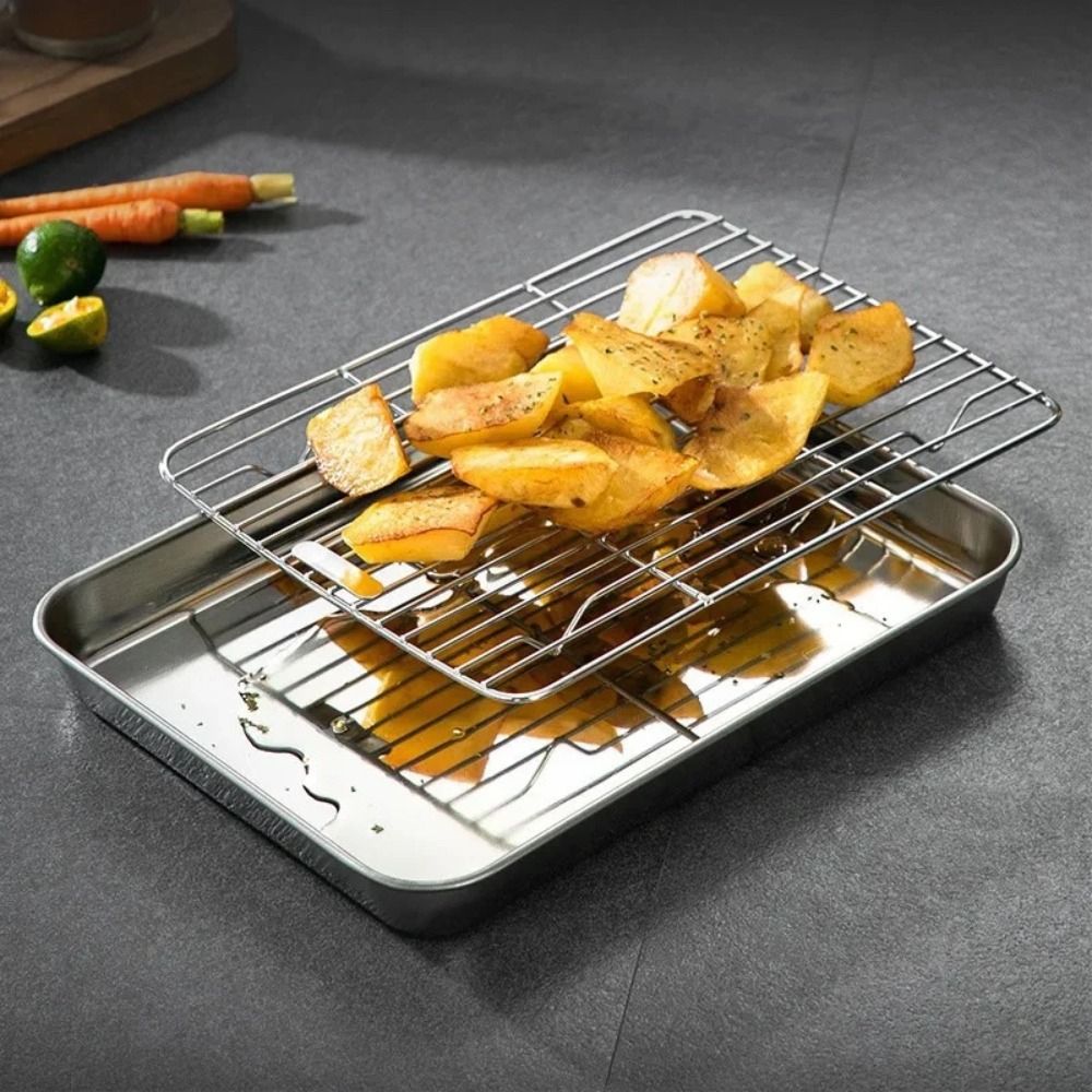 ถาดอบสแตนเลสแบบพกพา ไม่ติดกระท - Kitchen Baking Rack บทวิจารณ์และราคา